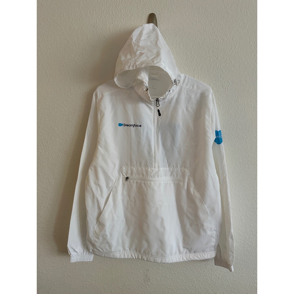 DreamForce Sport-Tek Windbreaker Jacket White Salesforce Quarter Zip M
